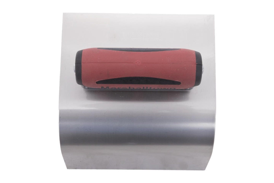 Marshalltown 4270D – 6" x 5" x 3 1/2" Stainless Steel Curb Tool (2" Radius, DuraSoft Handle)