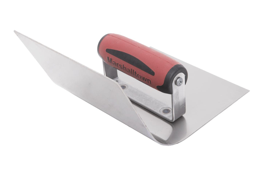 Marshalltown 4274D – 6" x 4 1/2" x 6" Stainless Steel Gutter Tool (2" Radius, DuraSoft Handle)