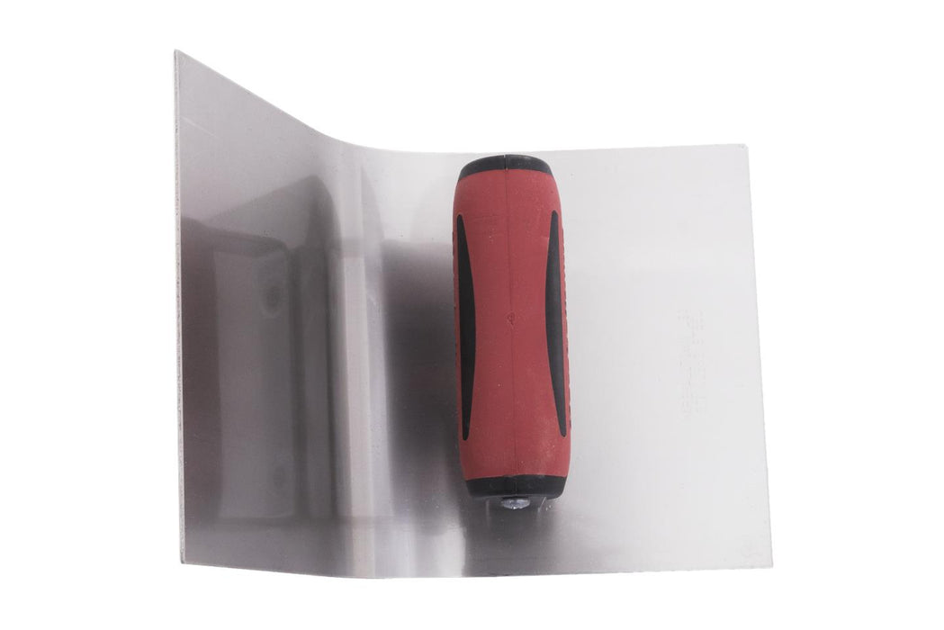 Marshalltown 4274D – 6" x 4 1/2" x 6" Stainless Steel Gutter Tool (2" Radius, DuraSoft Handle)