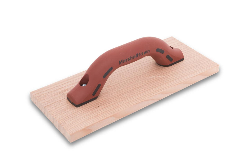 Marshalltown 44D – 12" x 5" Redwood Float (3/4" Thick, DuraSoft Handle)