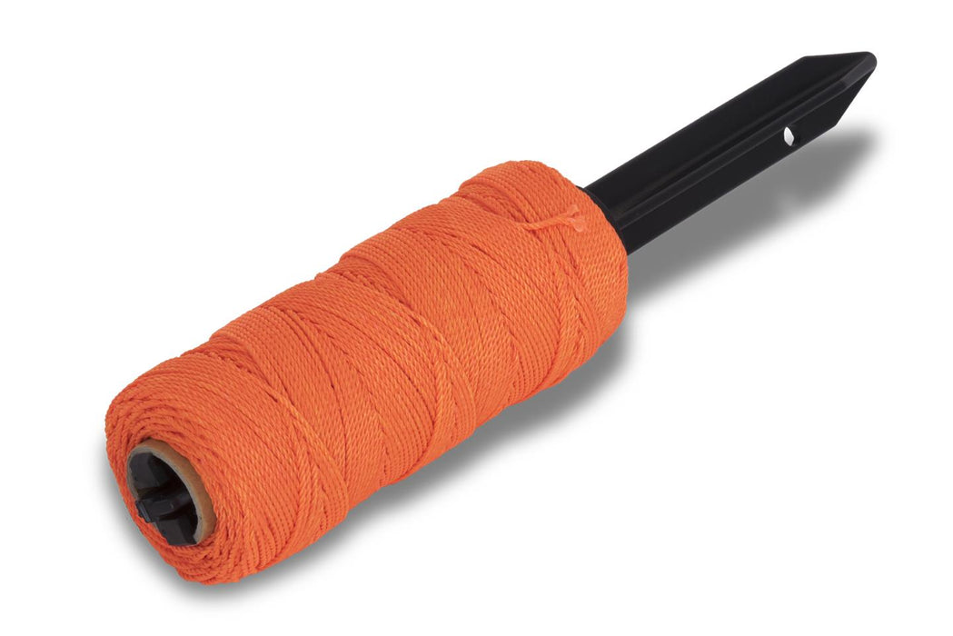 Marshalltown SLW66FO – Refillable Stake Line Winder with 500' #18 Fluorescent Orange Twisted Line
