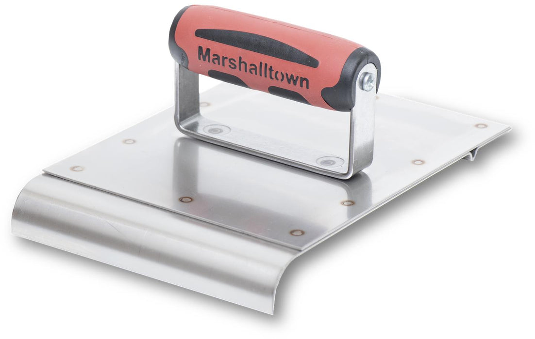 Marshalltown 4283D-70 – 6" x 8" Stainless Steel Edger/Groover (3/4" Radius, 1/4" Groove, DuraSoft Handle)