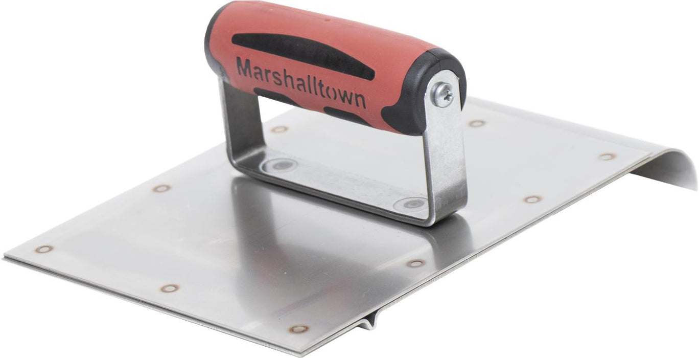 Marshalltown 4283D-70 – 6" x 8" Stainless Steel Edger/Groover (3/4" Radius, 1/4" Groove, DuraSoft Handle)