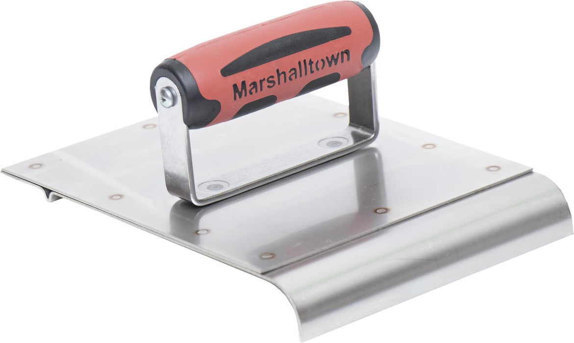 Marshalltown 4283D-70 – 6" x 8" Stainless Steel Edger/Groover (3/4" Radius, 1/4" Groove, DuraSoft Handle)