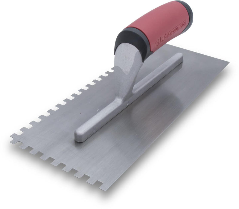 Marshalltown NT675 – 3/16" x 3/16" x 3/16" Square-Notch Trowel (Soft Grip Handle)