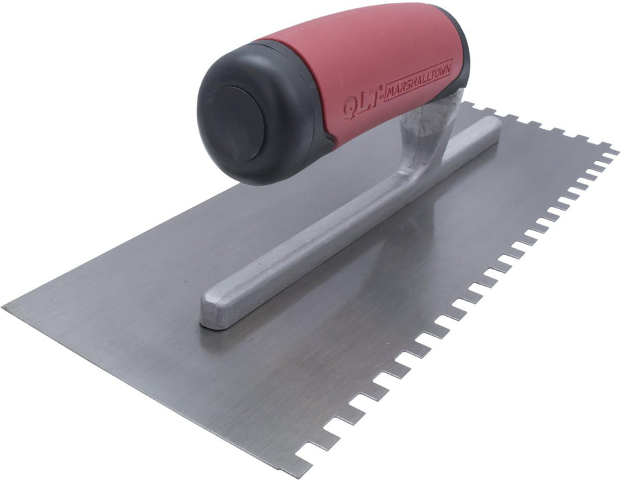 Marshalltown NT675 – 3/16" x 3/16" x 3/16" Square-Notch Trowel (Soft Grip Handle)