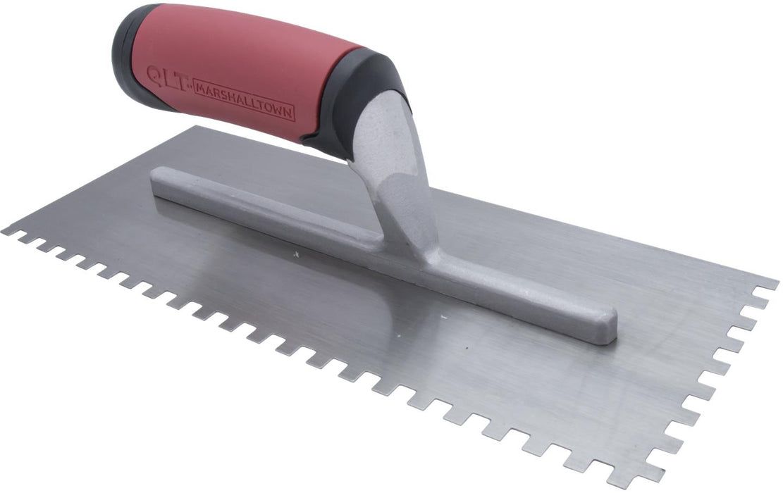 Marshalltown NT675 – 3/16" x 3/16" x 3/16" Square-Notch Trowel (Soft Grip Handle)