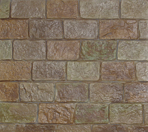Old Cobblestone Concrete Stamp View