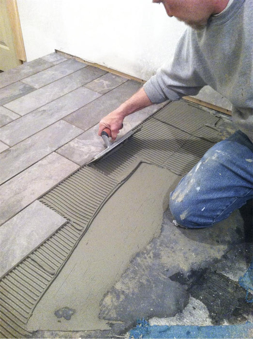 Marshalltown 702SD – 1/4" x 1/4" x 1/4" Square Notch Trowel with DuraSoft Handle