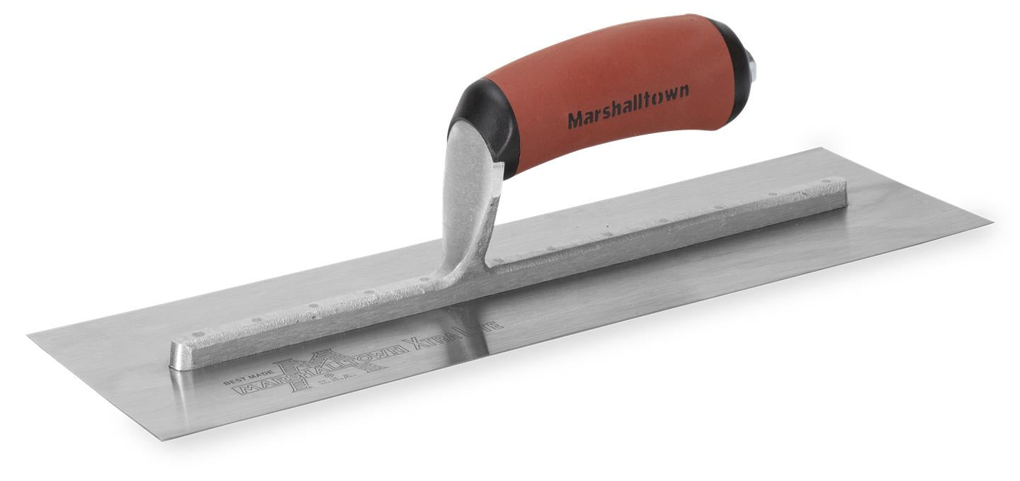 Marshalltown MXS57D – 14" x 3" Finishing Trowel with Curved DuraSoft Handle