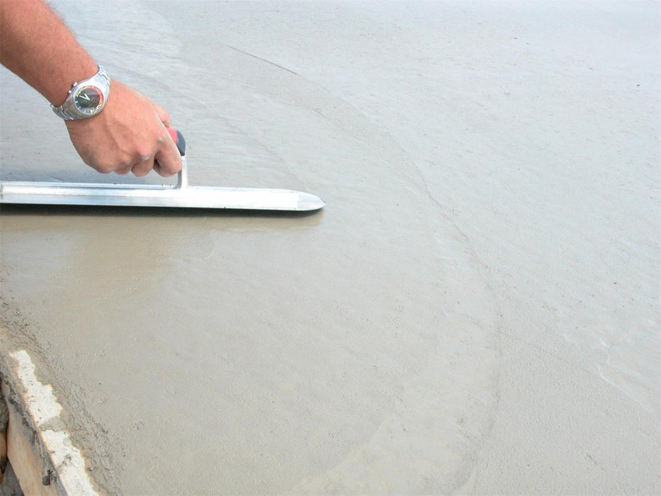 Marshalltown MXS64FRD – 14" x 4" Finishing Trowel, Fully Rounded with Curved DuraSoft Handle