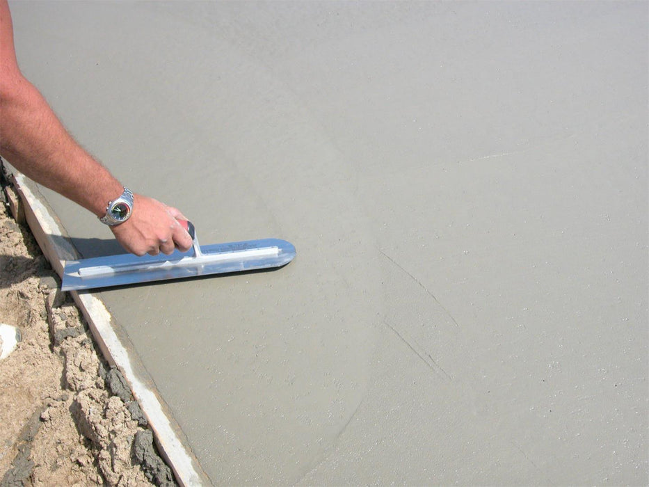 Marshalltown MXS64RED – 14" x 4" Finishing Trowel, Round Front with Curved DuraSoft Handle