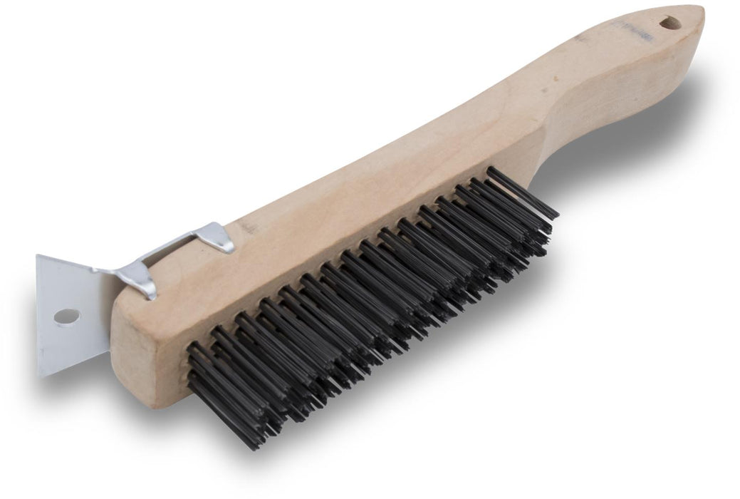 Marshalltown 6649 – 10" x 1" Steel Wire Brush with Scraper