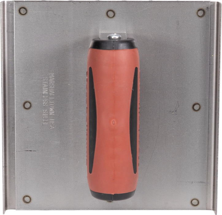 Marshalltown 4282D – 6" x 6" Stainless Steel Safety Groover (6 Grooves, 1/8" Radius, DuraSoft Handle)