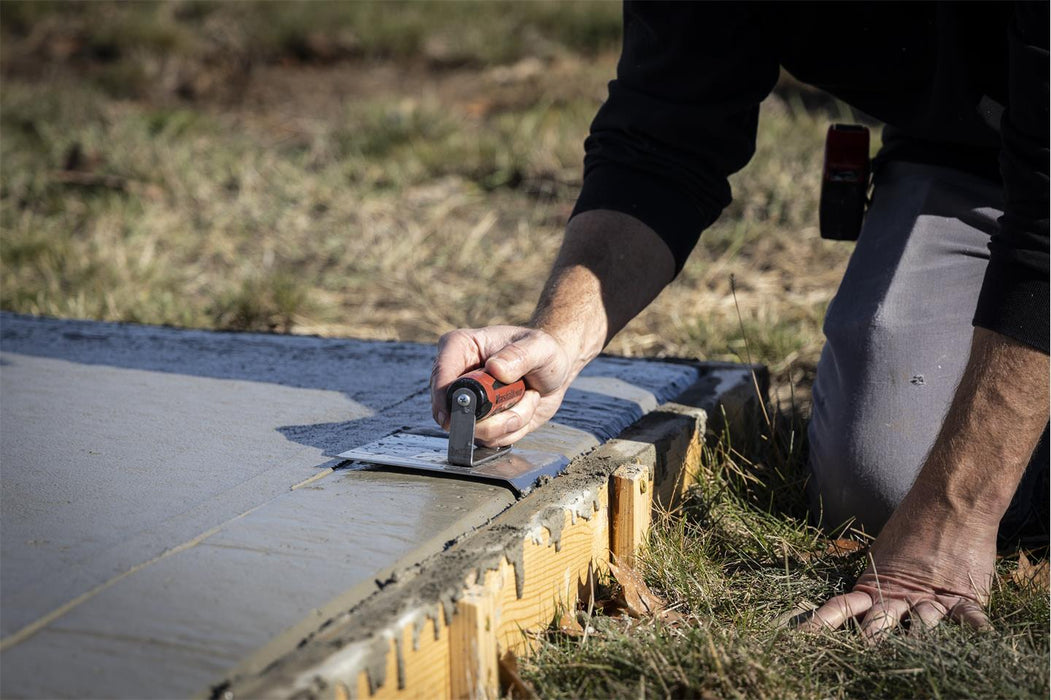 Marshalltown 483CH – 6" x 6" Stainless Steel Chamfer Edger with DuraSoft Handle; 3/4" Lip