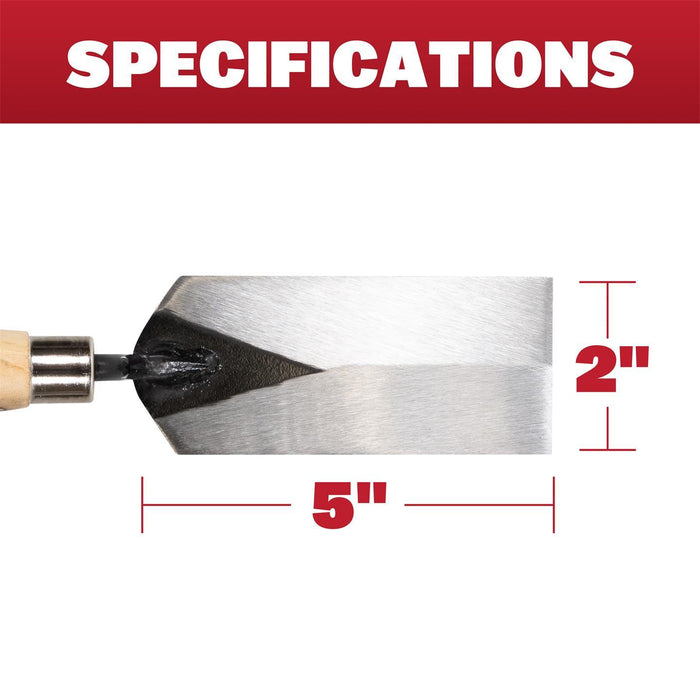 Marshalltown 97 – 5" x 2" Margin Trowel