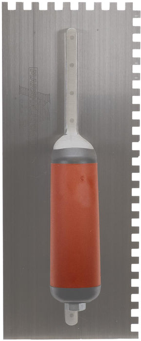 Marshalltown 702SD – 1/4" x 1/4" x 1/4" Square Notch Trowel with DuraSoft Handle