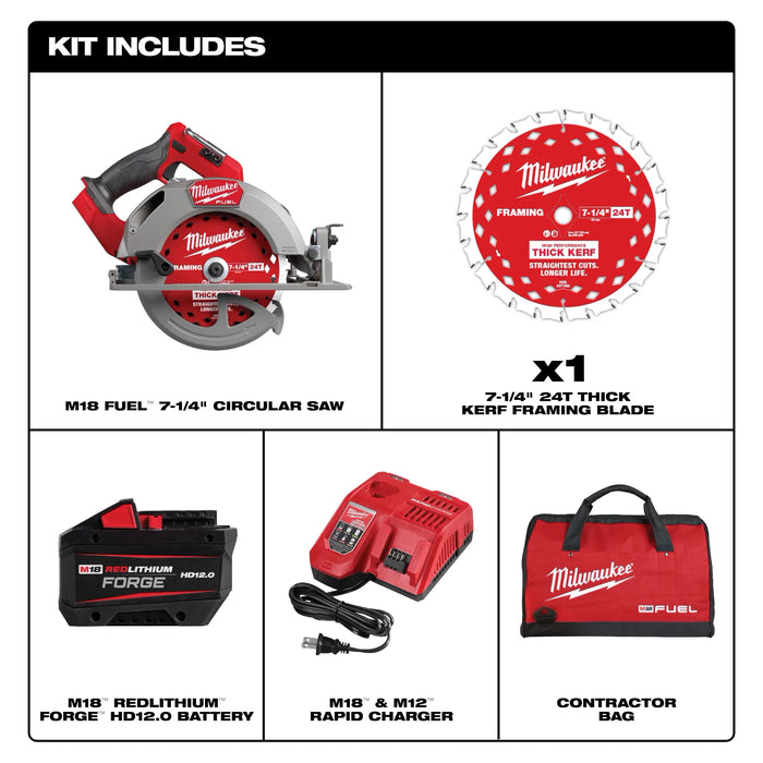 Milwaukee MI-283421HD - M18 FUEL 7-1/4" Circular Saw Kit