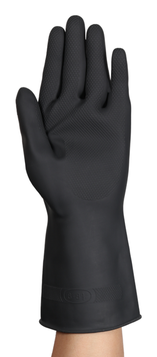 Ansell APLHTEC 87-118 – Black Latex Gloves (XXL) (G17K)