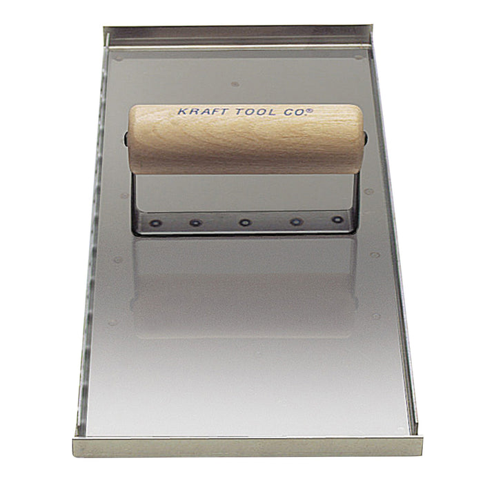 Kraft CF084 – 13" x 5-1/2" Stainless Steel Safety Ramp Hand Groover (Straight, 3/4" Spacing, Wood Handle)