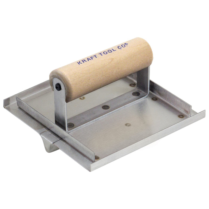 Kraft CF303SS – 6" x 6" 1/4"R, 1/2"D, 3/8"W Stainless Steel Large Closed Bit Hand Groover (Wood Handle)