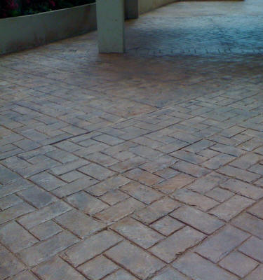 California Weave Concrete Stamp View