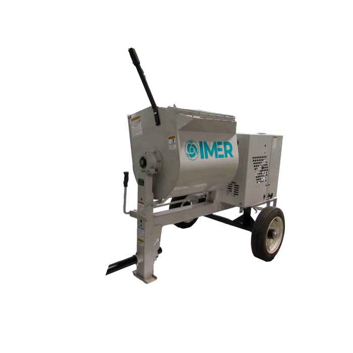 IMER 1130062 HSM 6 – 6 Cu. Ft. Steel Drum Horizontal Shaft Mortar Mixer with 1.5 HP Electric Motor