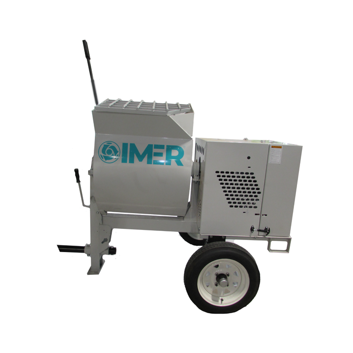 IMER 1130081 – HSM 8 Horizontal Shaft Mortar Mixer, 8 Cu. Ft. Steel Drum with 8 HP Honda Gas Engine