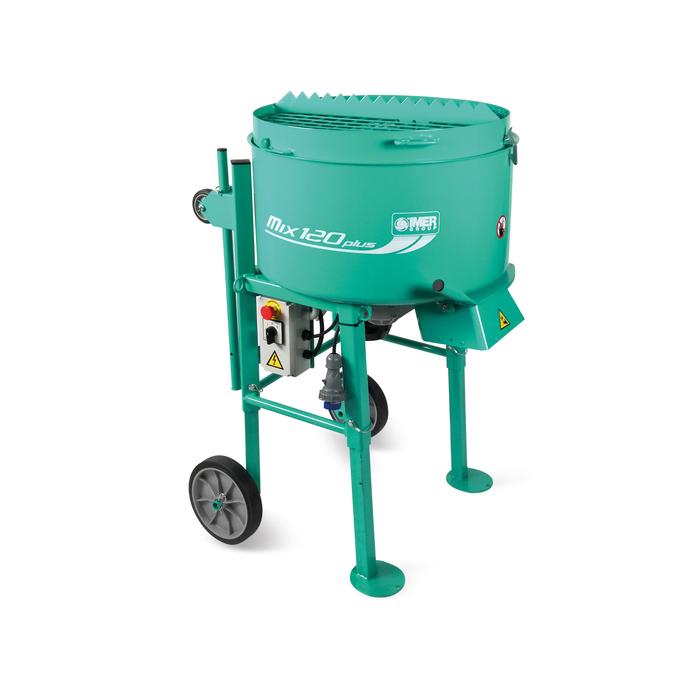 IMER 1194302 Mix 120 Plus – 2 HP 120V Portable Vertical Shaft Mixer (iDUST Grate)