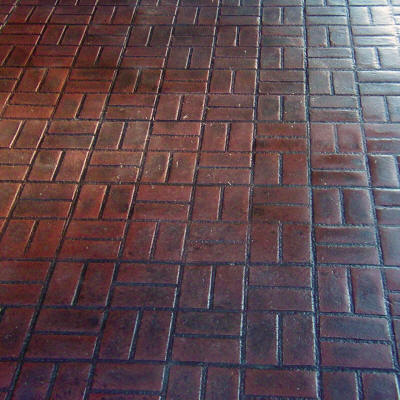 New Brick Basket Weave Concrete Stamp View