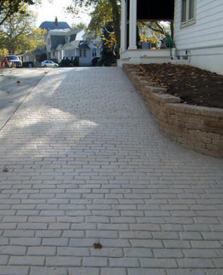 Old Englysh Cobblestone Concrete Stamp View