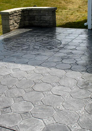 Santa Barbara Tile Concrete Stamp View