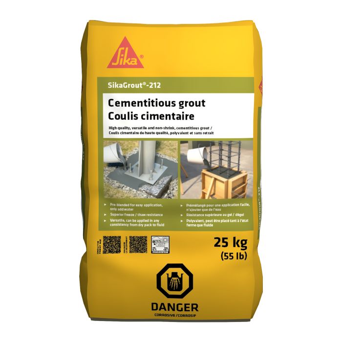 SikaGrout-212 – 25 kg (55 lb) Non-Shrink Cementitious Grout