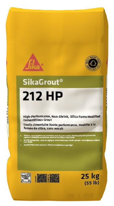 SikaGrout-212 HP – 25 kg (55 lb) High-Performance Non-Shrink Cementitious Grout