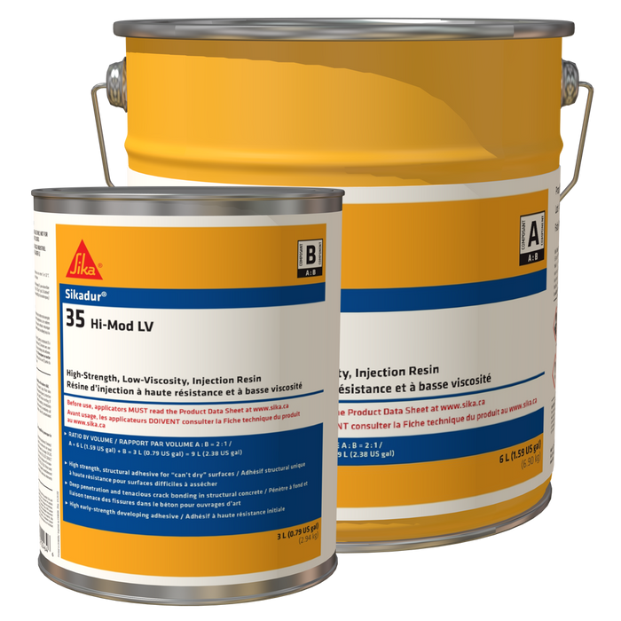 Sika 459532 – Sikadur 35 Hi-Mod LV Two-Component Epoxy Crack Injection Adhesive (A+B Pre-Pack)