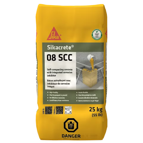 Sika 454730 – Sikacrete-08 SCC Self-Compacting Concrete Mix 25 kg (55 lb)