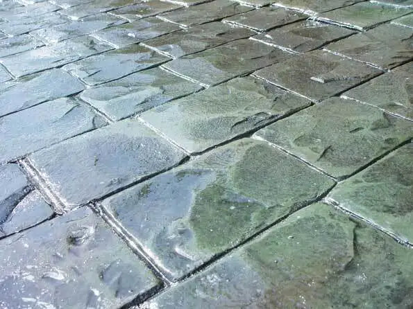 Large Cobblestone Concrete Stamp View