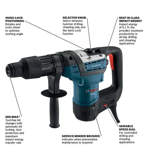 Bosch RH540M – 1-9/16" SDS Rotary Hammer