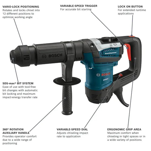 Bosch DH507 – SDS-Max Demolition Hammer