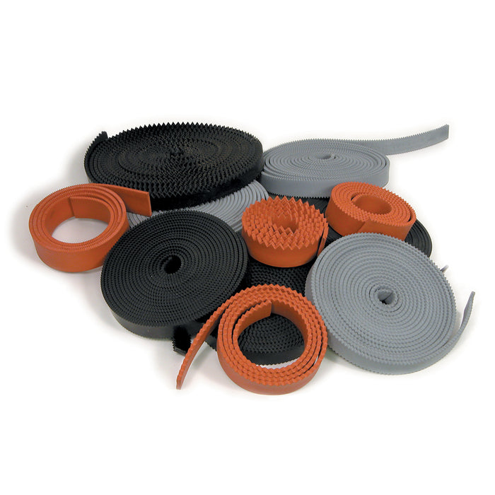Midwest Rake 79425 – Neoprene Black Rubber Roll, 3/8" Notch, 25 Ft.