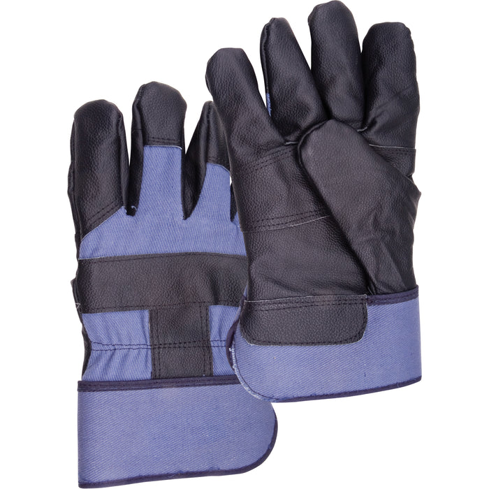 Zenith Safety Products SEA198 – Lined Leather Palm Gloves, Black/Purple